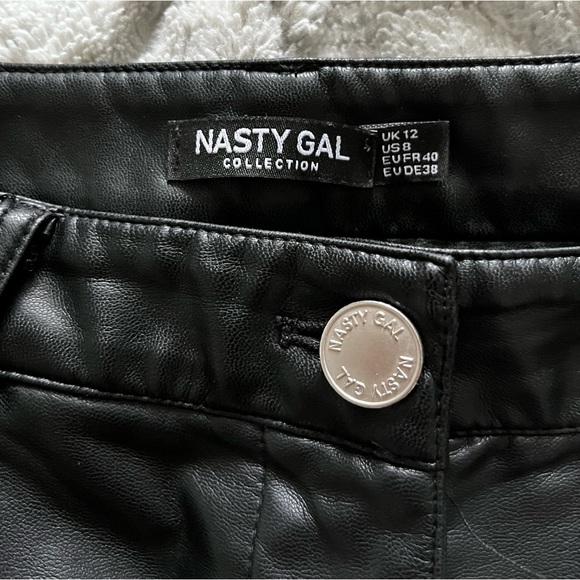 Premium Faux Leather Flared Trousers - Picture 4 of 5